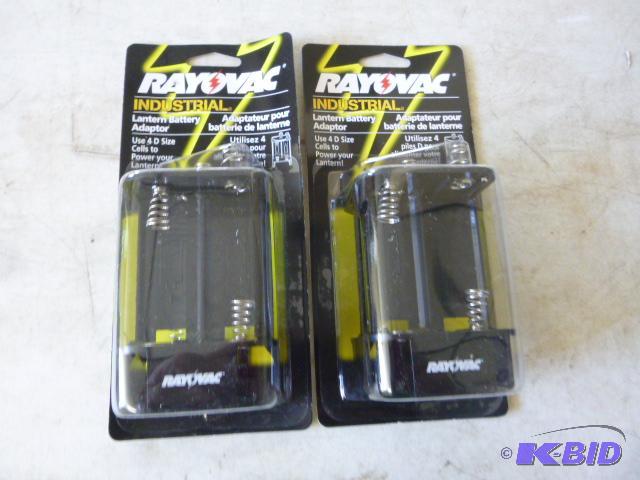 Two Ray-O-Vac Industrial Lantern Battery Adap...