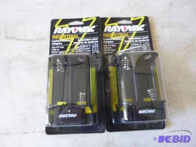 Two Ray-O-Vac Industrial Lantern Battery Adap...