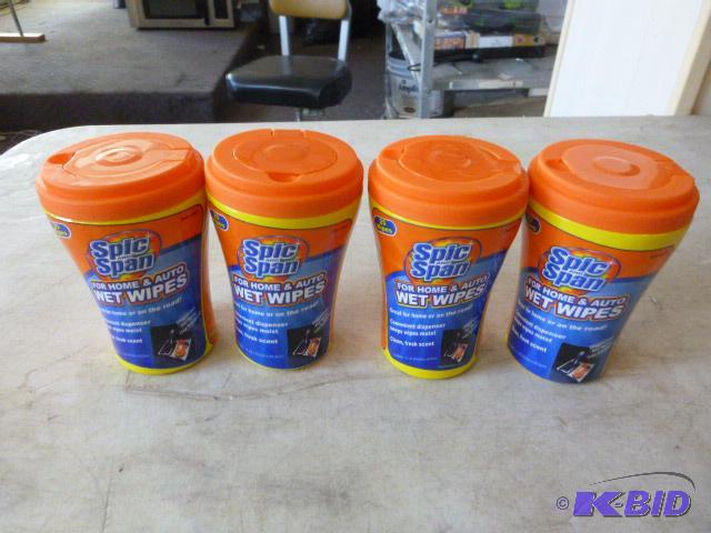 Four Spic and Span Wet Wipes For home and aut...