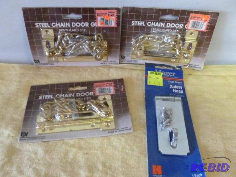 lot 115 image: This lot consists of three steel chain door l...