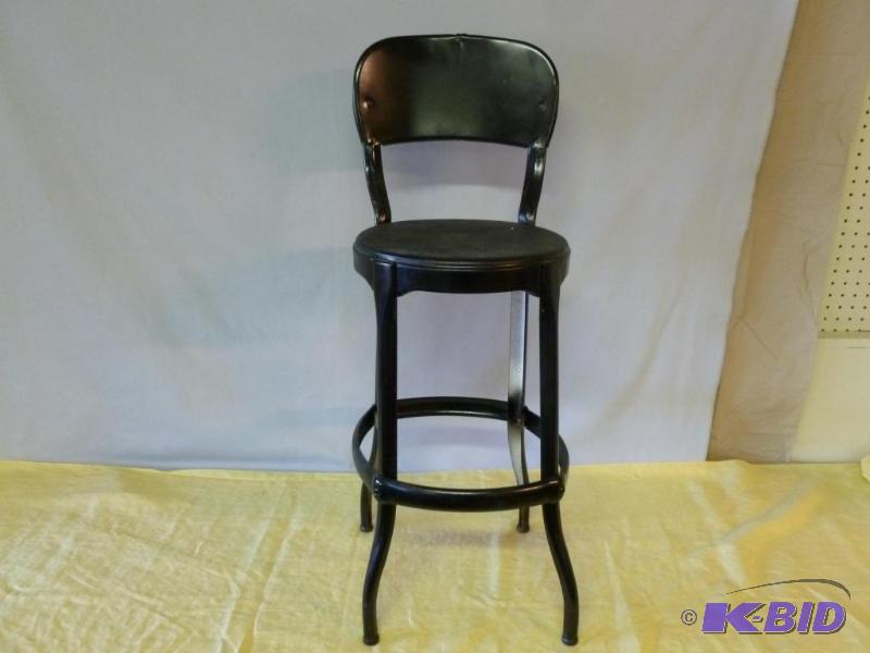 lot 12 image: Vintage Cosco all metal kitchen stool that me...