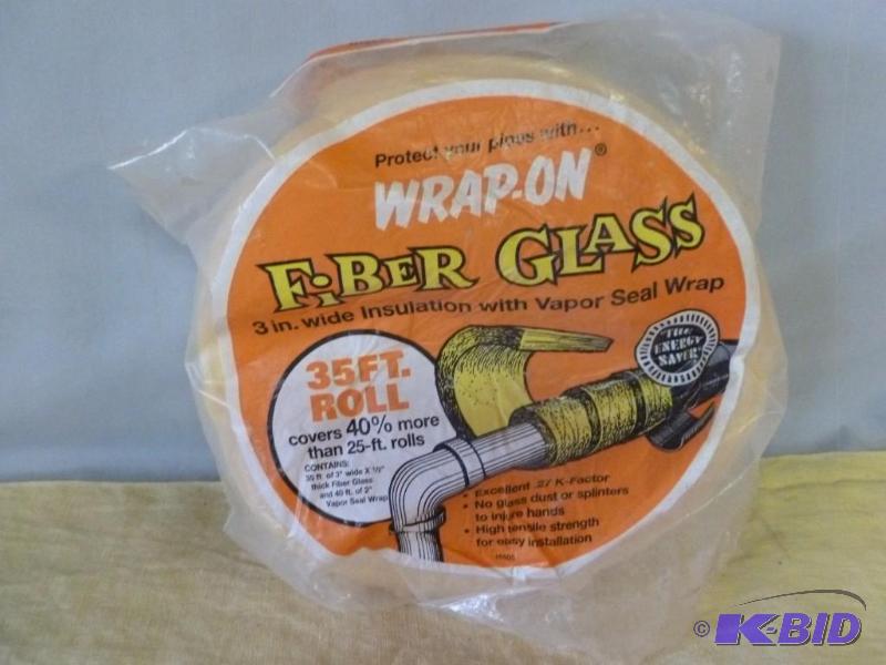 lot 121 image: Wrap - On 3 inch wide fiber glass vapor ...