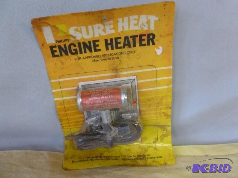 lot 124 image: Phillips Sure Heat Engine Heater, new in the ...
