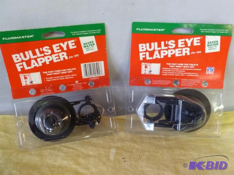 lot 125 image: Lot of two Fluidmaster bulls eye toilet bowl...