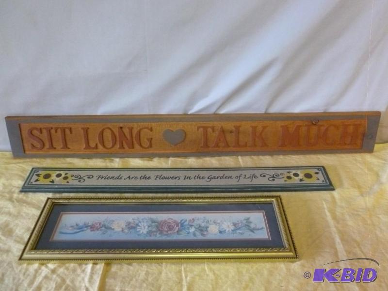 lot 137 image: This lot consists of two long wooden signs an...