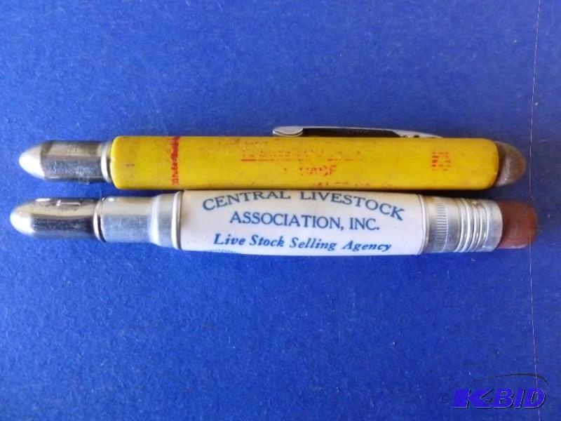 lot 150 image: Lot of two vintage advertisement bullet penci...