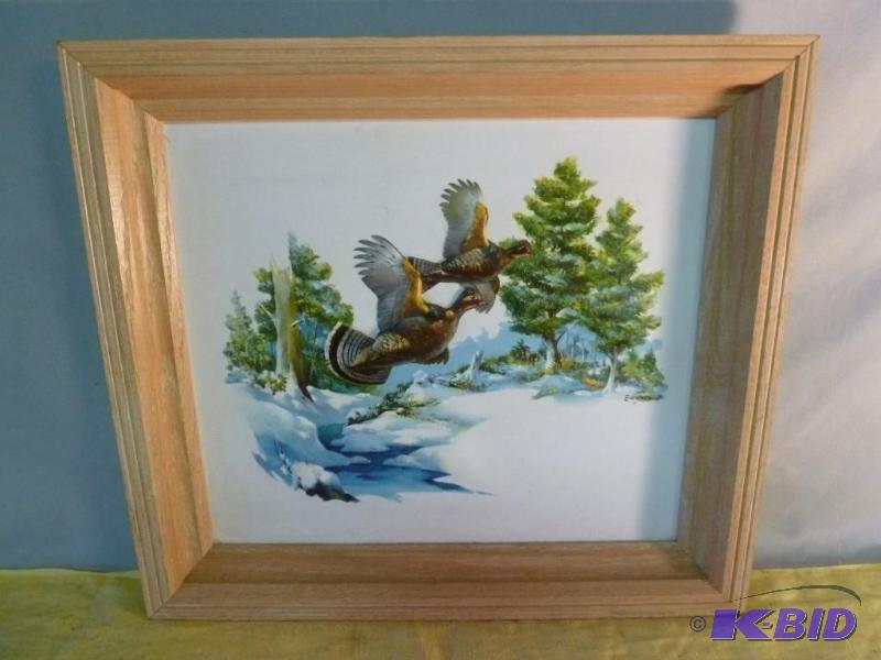 lot 209 image: Sweeney wood framed embossed image picture th...