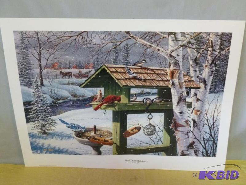 lot 33 image: Large Ken Zylla " Back Yard Banquet &quo...