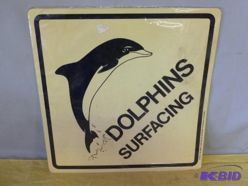 lot 44 image: Large 1985 Dolphins Surfacing heavy gage plas...