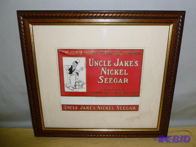 lot 81 image: Nice 1925 Uncle Jakes Nickel Seeger wood fra...
