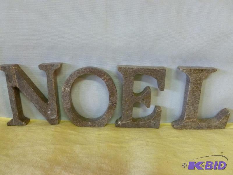 lot 85 image: A set of Noel granite letters that measure ab...