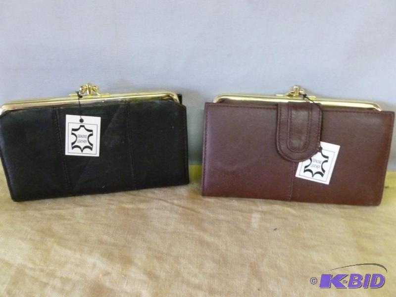 lot 88 image: Lot of two womens genuine leather wallets, n...