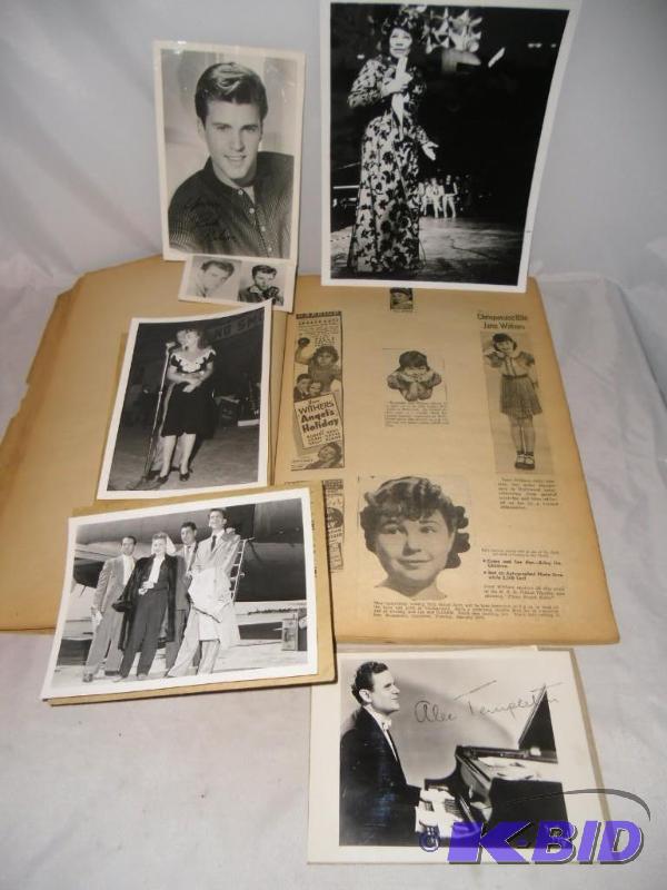 lot 27 image: Are they Real  Celebrity Photos and Signatures Ricky Nelson, Frank Sinatra, Jane Withers Scrapbook