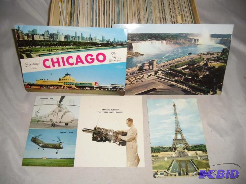 lot 28 image: 5 Pounds of Postcards  Vintage 1950s  Post Card Collection Souvenir Travel US and International