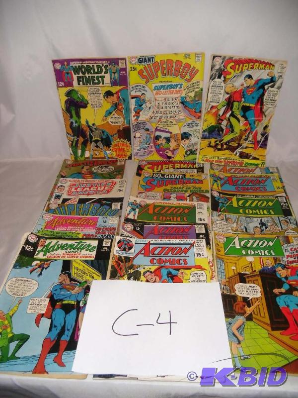 lot 31 image: C-4 Lot of DC and Action Comics Superman and Superboy