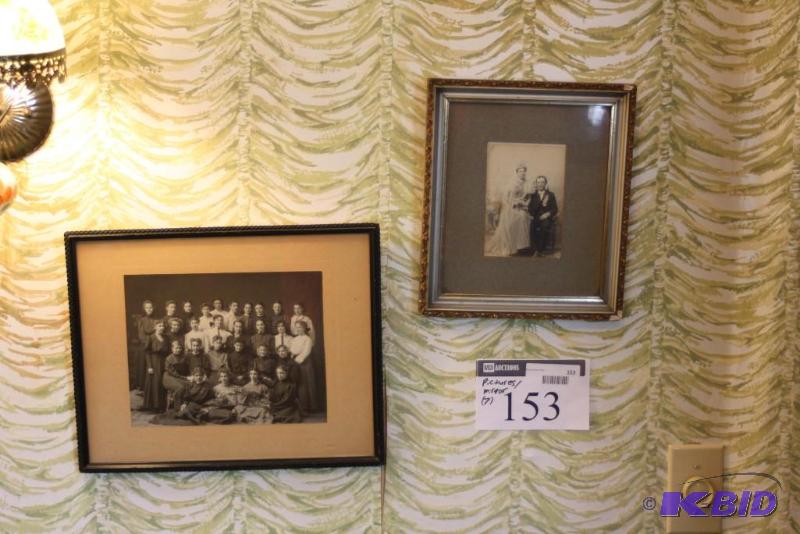 lot 153 image: (7) Framed Pictures & Mirror Framed Photos of People Matting.