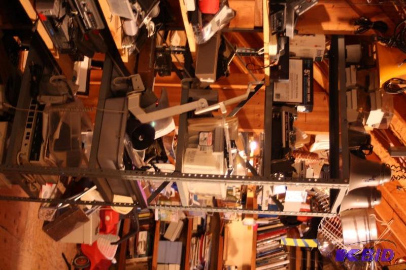 lot 192 image: Shelf Lot Including Metal Shelf, 36 x 18 x 75 Floppy Disk Drive Miscellaneous Items And More.