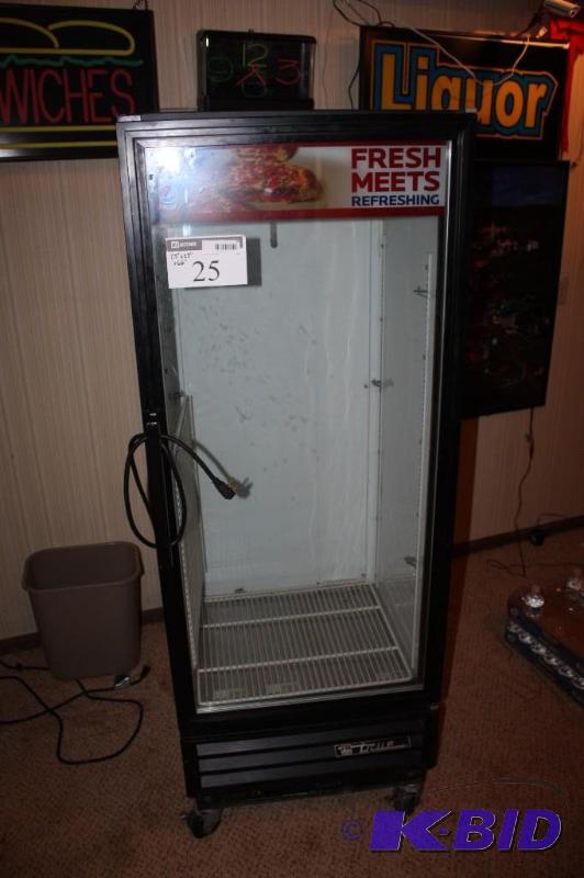 lot 25 image: True Manufacturing Company Commercial Beverage Refrigerator Pepsi Bottle Sign 25 x 23 x 66.