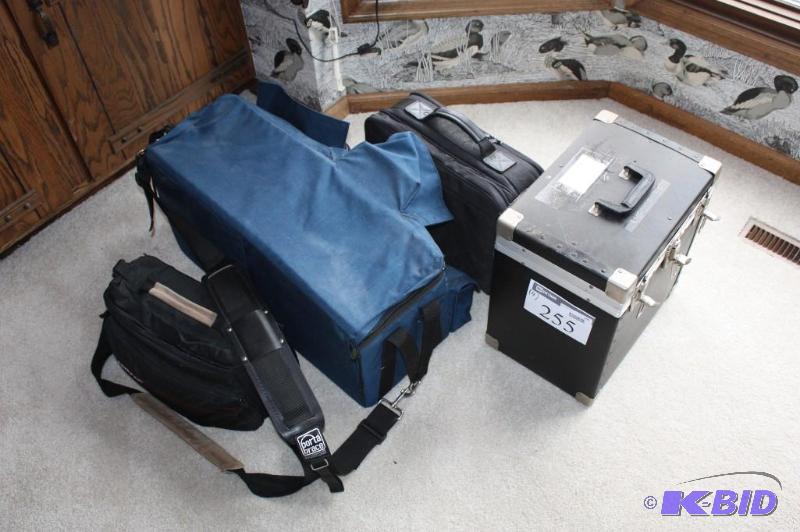 lot 255 image: (4) Video Camera Recording Set Includes Video Camera Cases Video Camers Sony HandyCam And More.