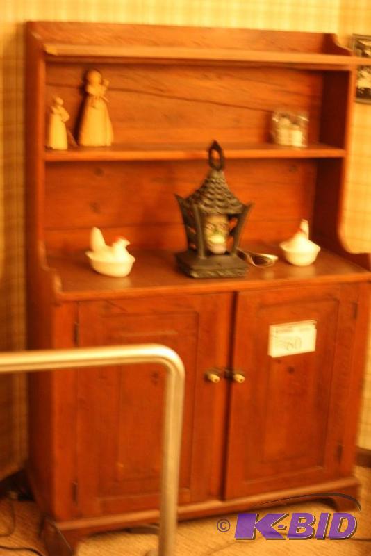 lot 60 image: Wooden DresserShelving Unit Includes Contents.