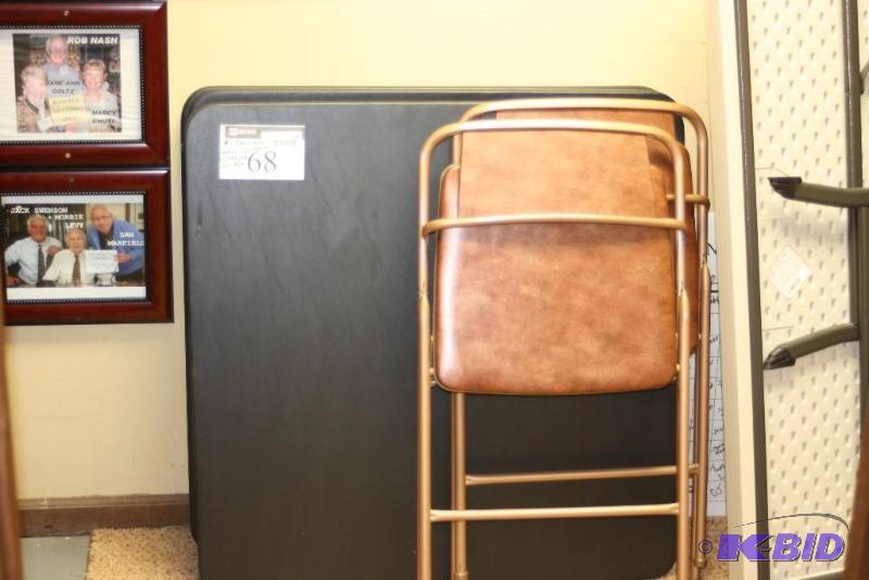 lot 68 image: (6) Including Fold-Out Card Tables, Fold-Out Chairs, Long Fold Out Table.