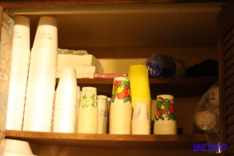 lot 72 image: Closet Lot Including Paper Cups, Plastic Plates, Paper Knapkins, And More.