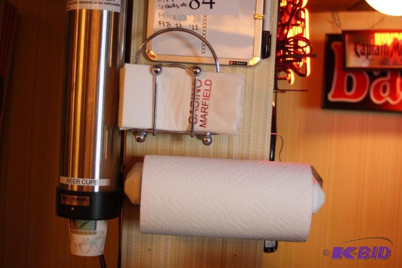lot 84 image: (4) Including White Board Paper Cup Dispenser Paper Towel Racks And More.