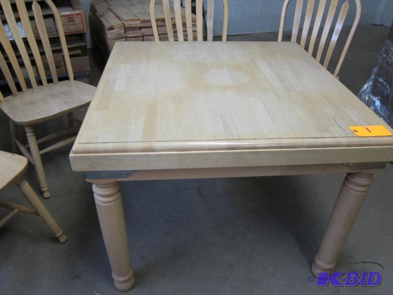 Square Wooden Table with Chairs