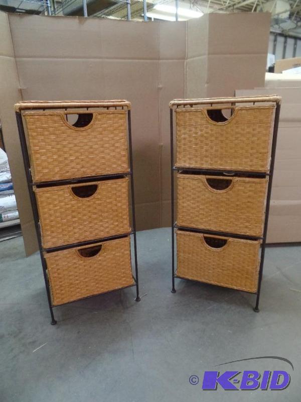 2 Decorative Storage Units