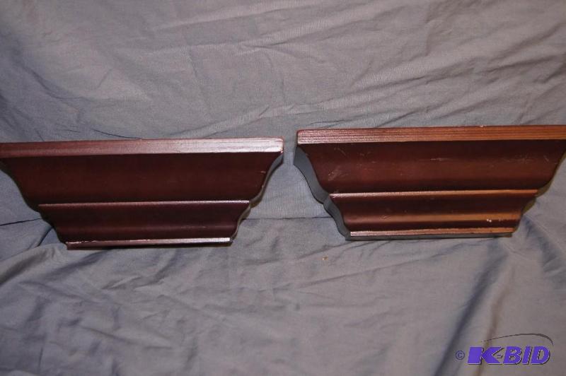 Lot of 2 Brown Shelves