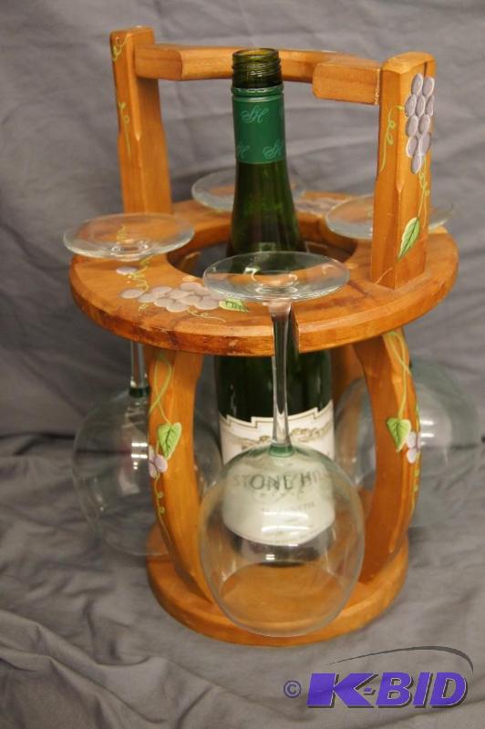 Wine Caddy with Glasses