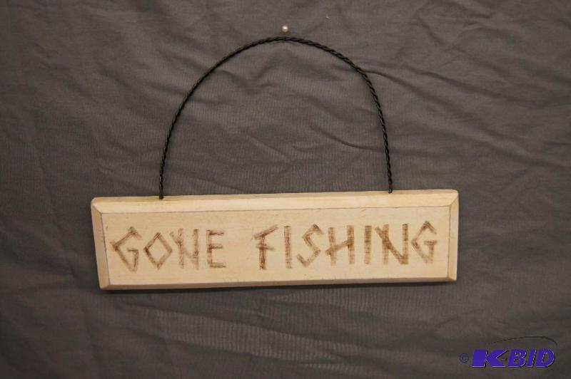 Gone Fishing Wooden Sign