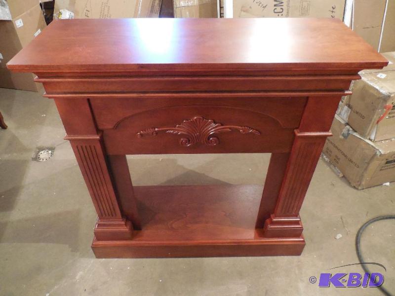 Febo Walnut Fireplace Mantle - Stand