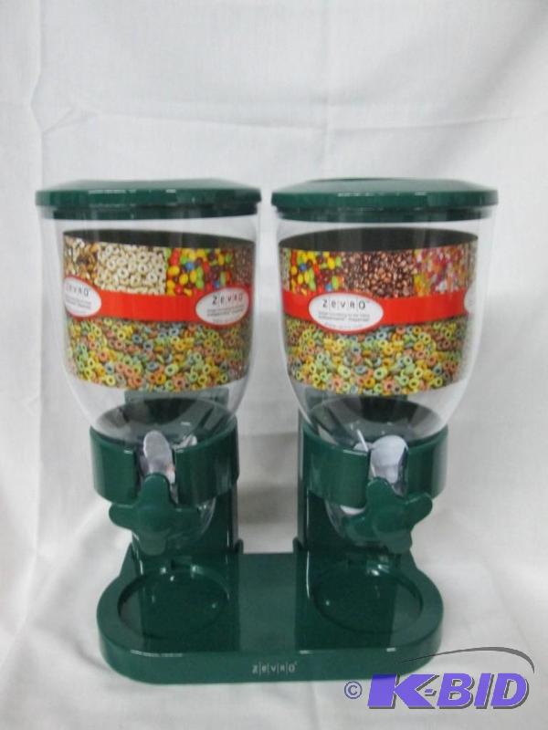 lot 31 image: Double Cereal Dispenser - Green