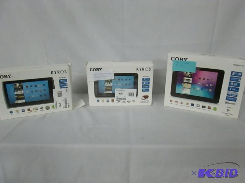 lot 48 image: (3) Coby Tablets