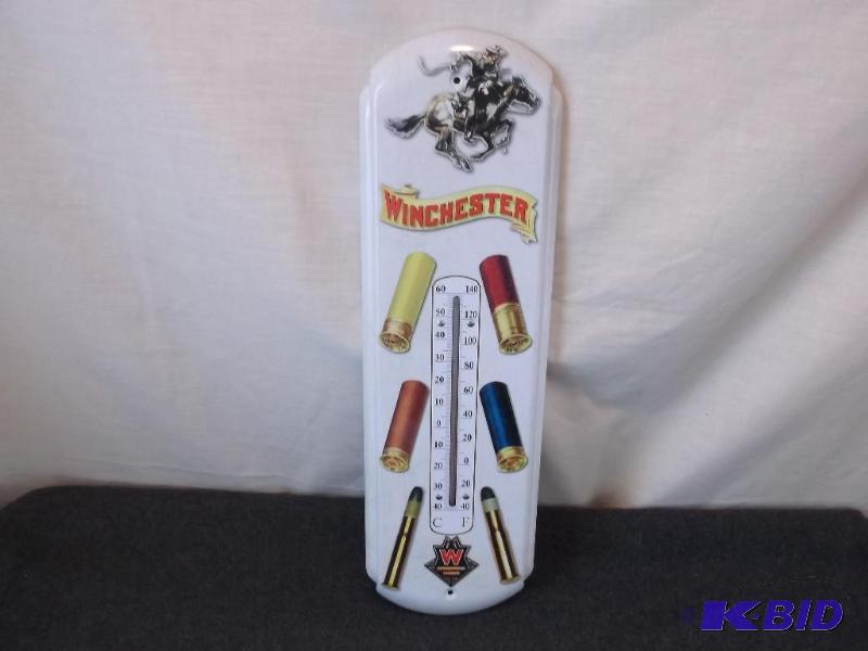 lot 38 image: Collectable metal Winchester thermometer meas...