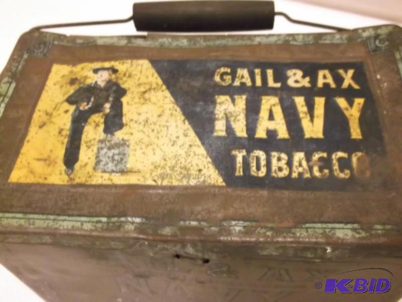 lot 45 image: Vintage GAIL & AX tobacco tin factory NO ...