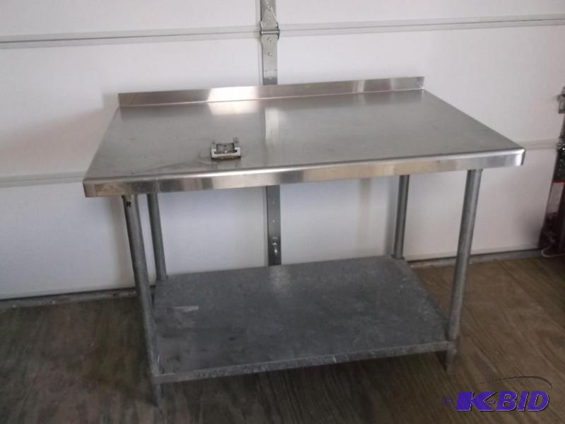lot 8 image: Restaurant NSF table with underneath self mea...
