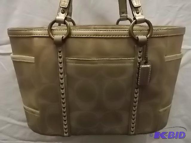 Authentic Coach Signature Gold Tote...