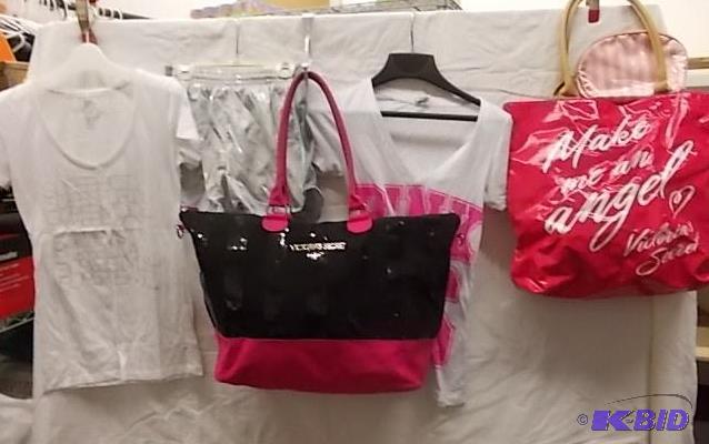 Box Lot of Victorias Secret Totes, Makeup Ba...