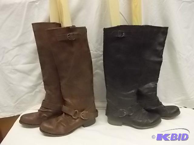 Brown and Black Riding Boots Size 6&nbsp...