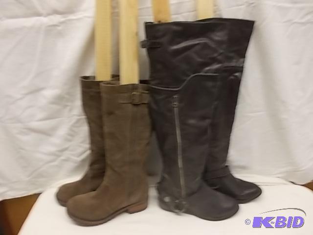 Brown and Black Fashion Boots Size 5.5...