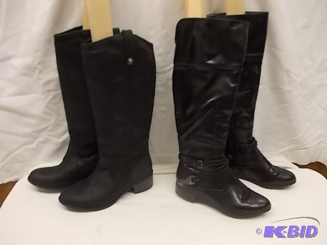 2 Pairs of Black Riding Boots Size 6...