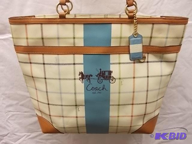 Authentic Coach Tattersol&nbspOversized Tote...
