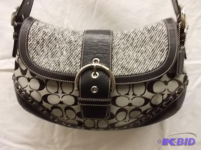 Authentic Coach Signature Large Buckle Should...