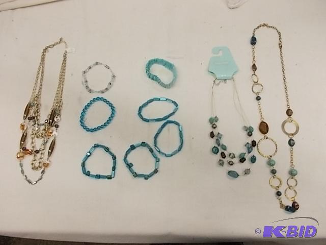 Collection of Turquoise-tone Jewelry...