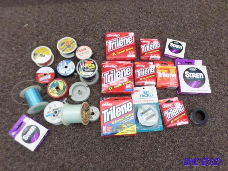 Large Lot Of Misc Spools Of Fishing Line...