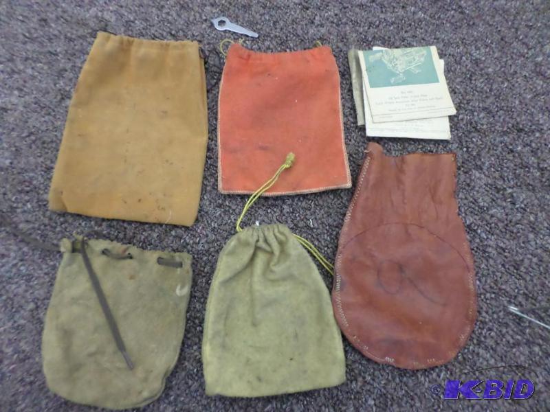 Lot Of Vintage Fishing Reel Bags &amp Etc...