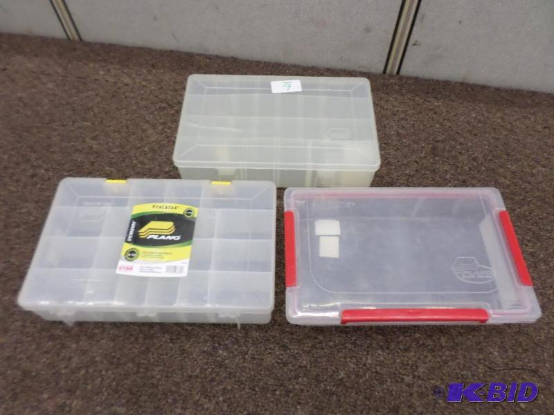 (3) Deep Plastic Tackle Trays...