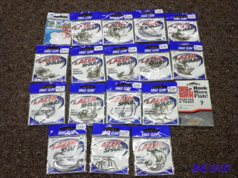 Lot Of Misc New Eagle Claw Hooks...